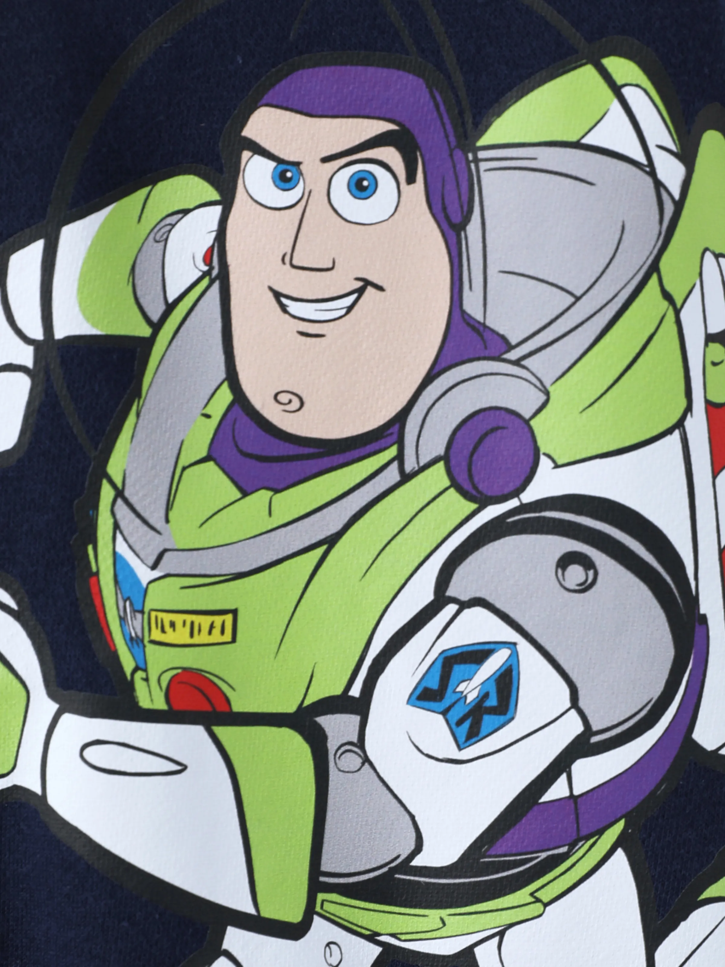 Toy Story Toddler Boy Buzz Lightyear Snap Button Colorblock Bomber Jacket Deep Blue - Image 2