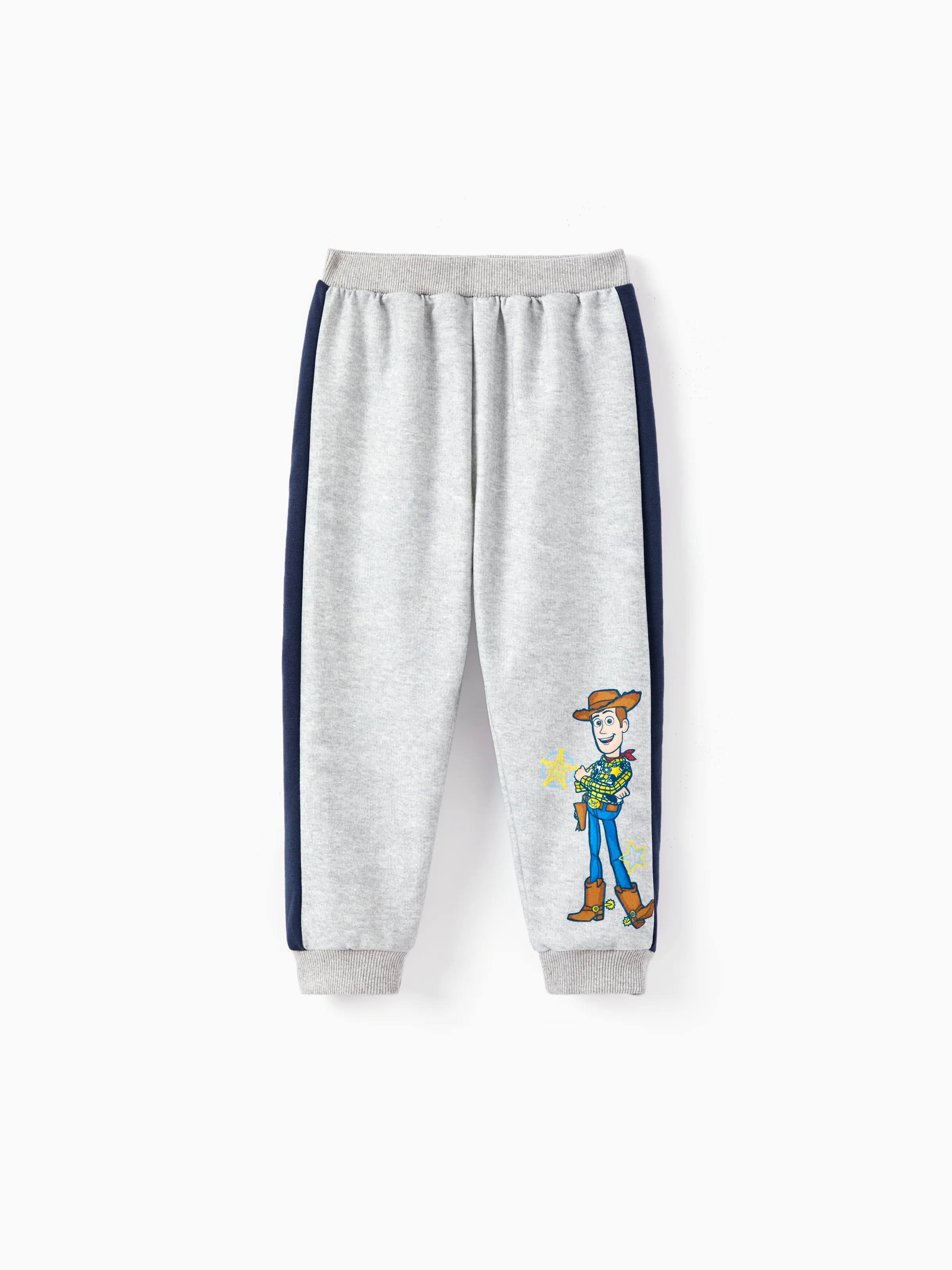Toy Story Toddler Boy Woody 2pcs Ribbed Cuffs Hooded Sweatshirt and Sweatpants Set Deep Blue - Image 5