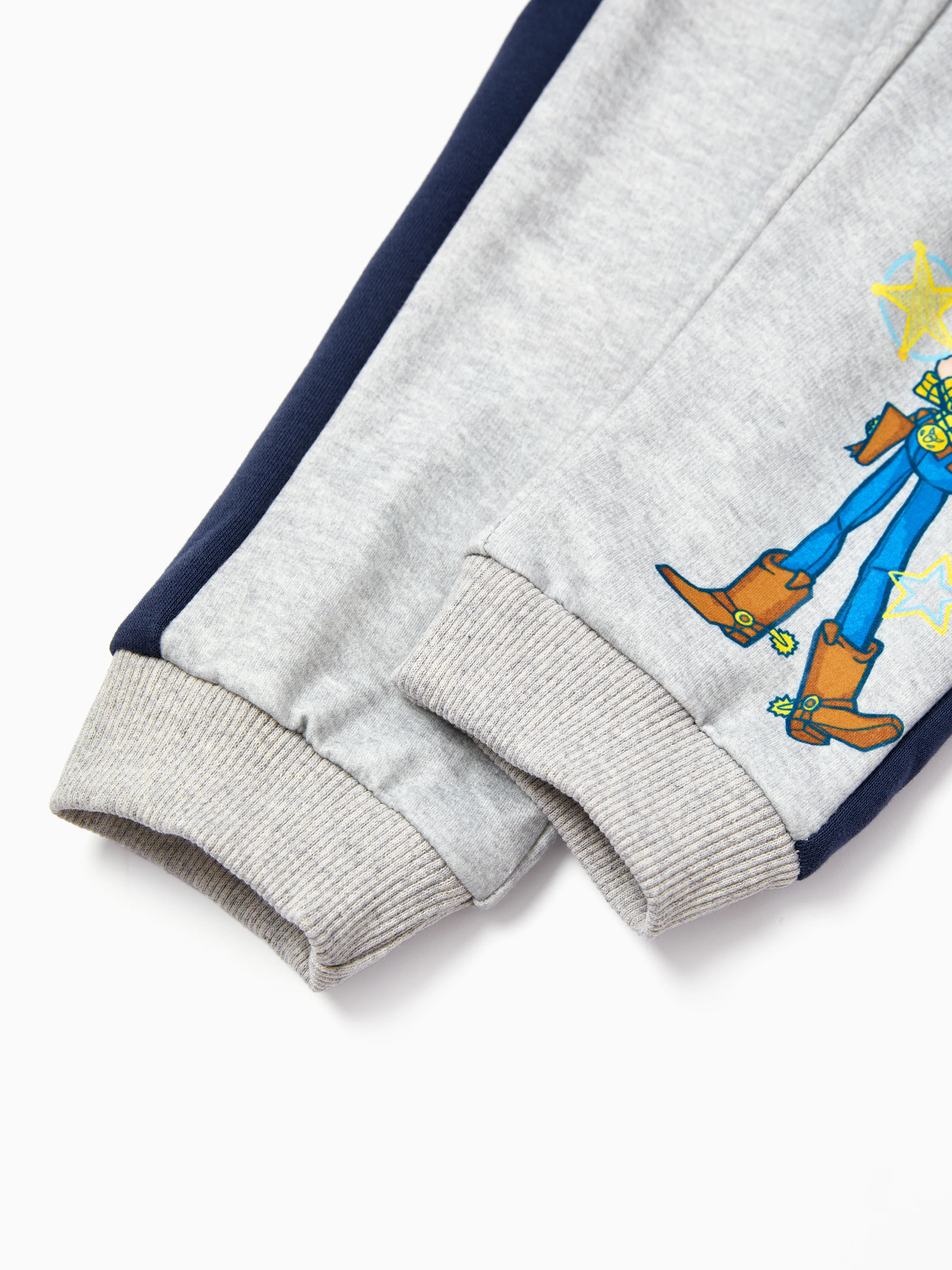 Toy Story Toddler Boy Woody 2pcs Ribbed Cuffs Hooded Sweatshirt and Sweatpants Set Deep Blue - Image 8