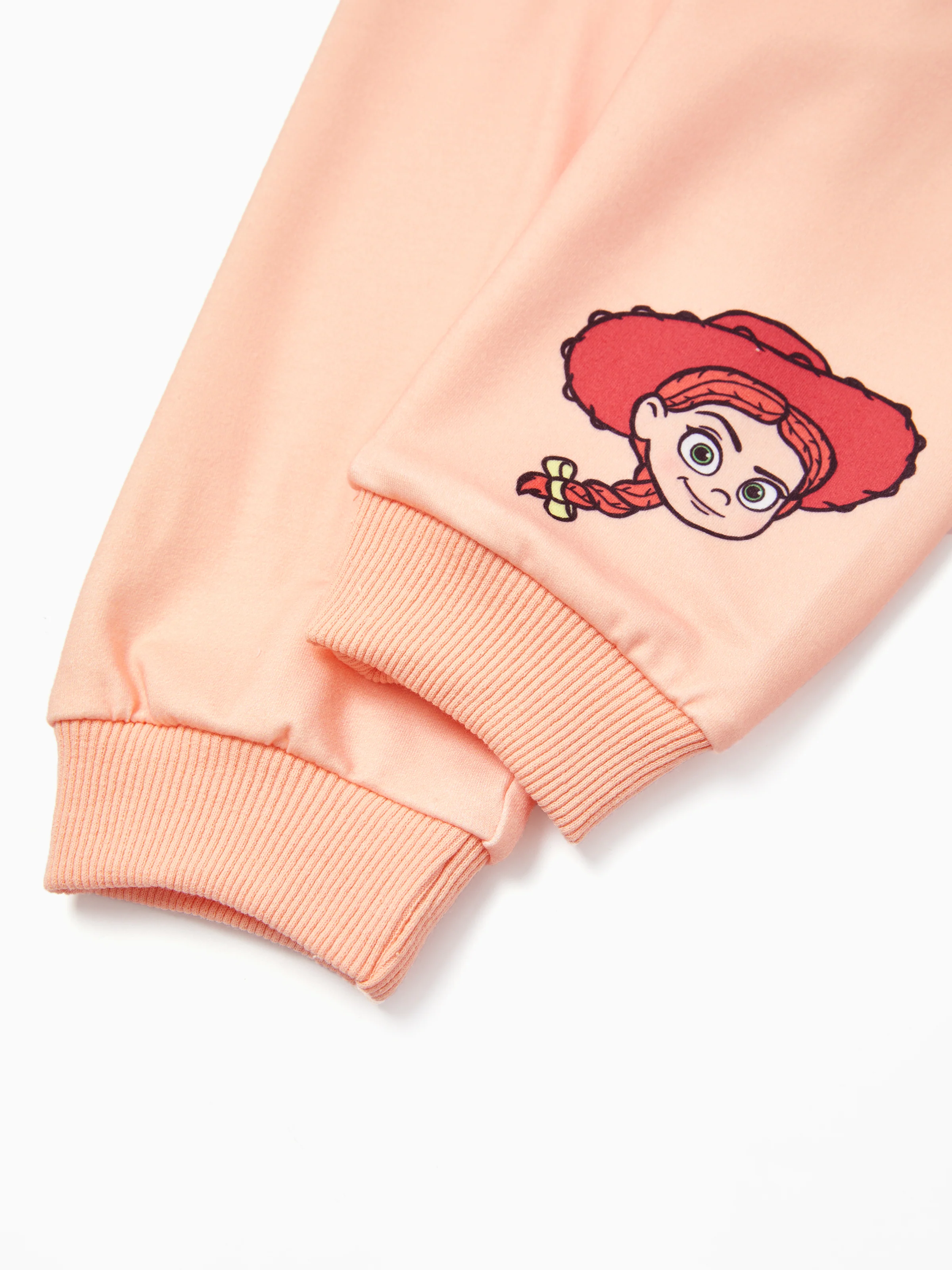 Toy Story Toddler Girl Jessie 2pcs Ribbed Cuffs Hooded Sweatshirt and Sweatpants Set incarnadinepink - Image 7