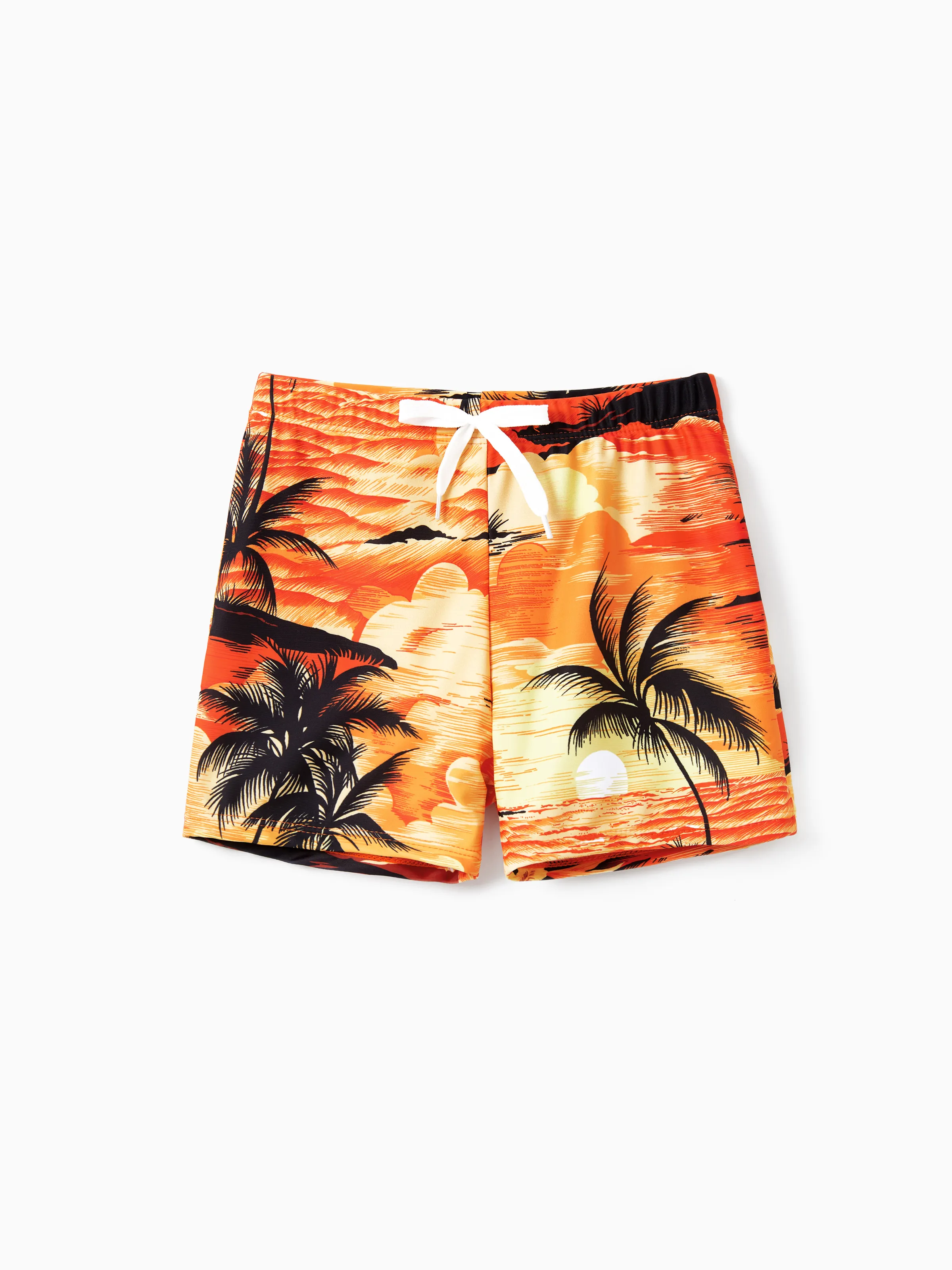 Daddy & Son Tropical Hawaiian Swimsuits Swimwear Orange - Image 8