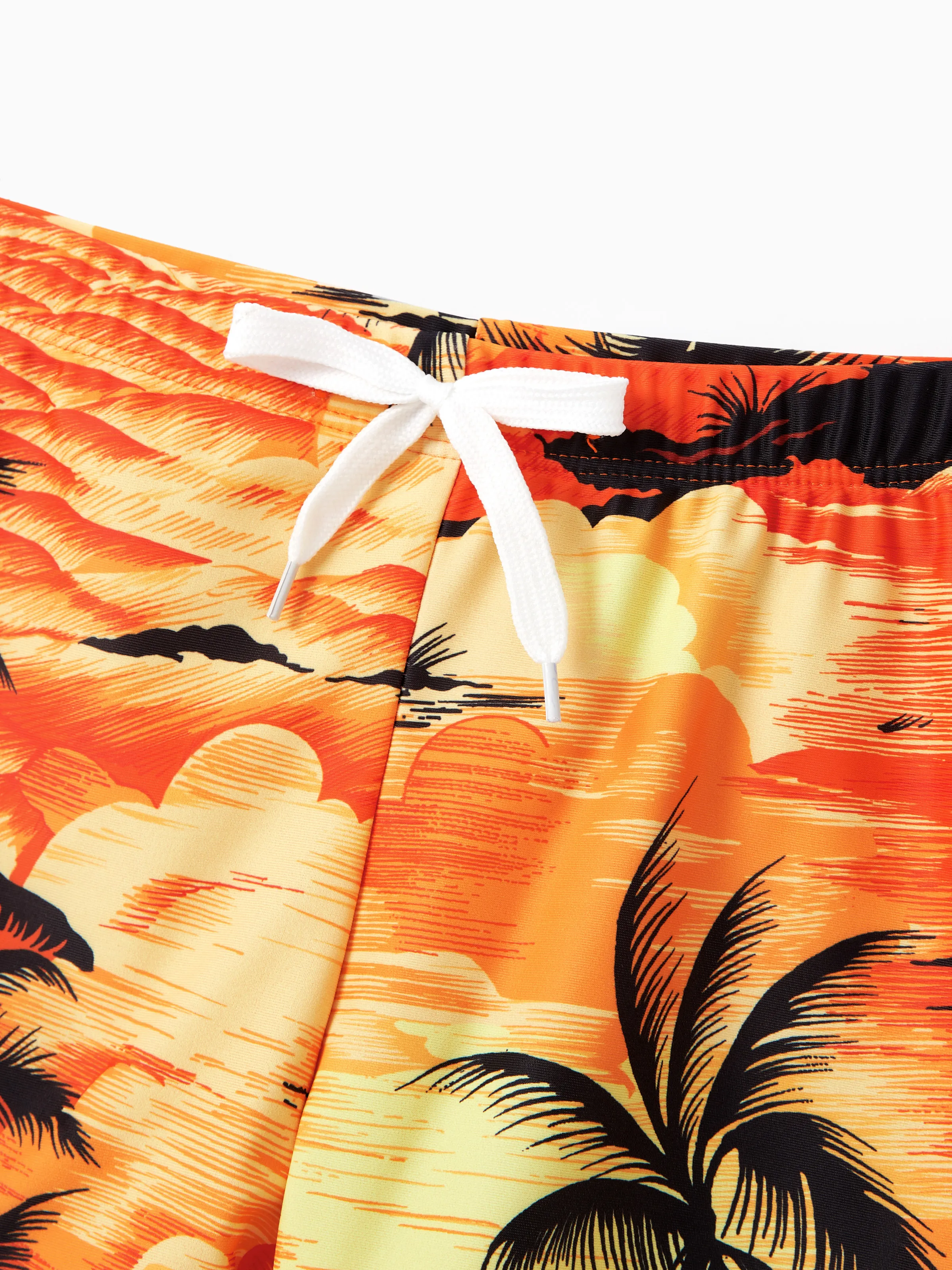 Tropical Hawaiian Swimsuits for Family Matching Swimwear Orange - Image 14