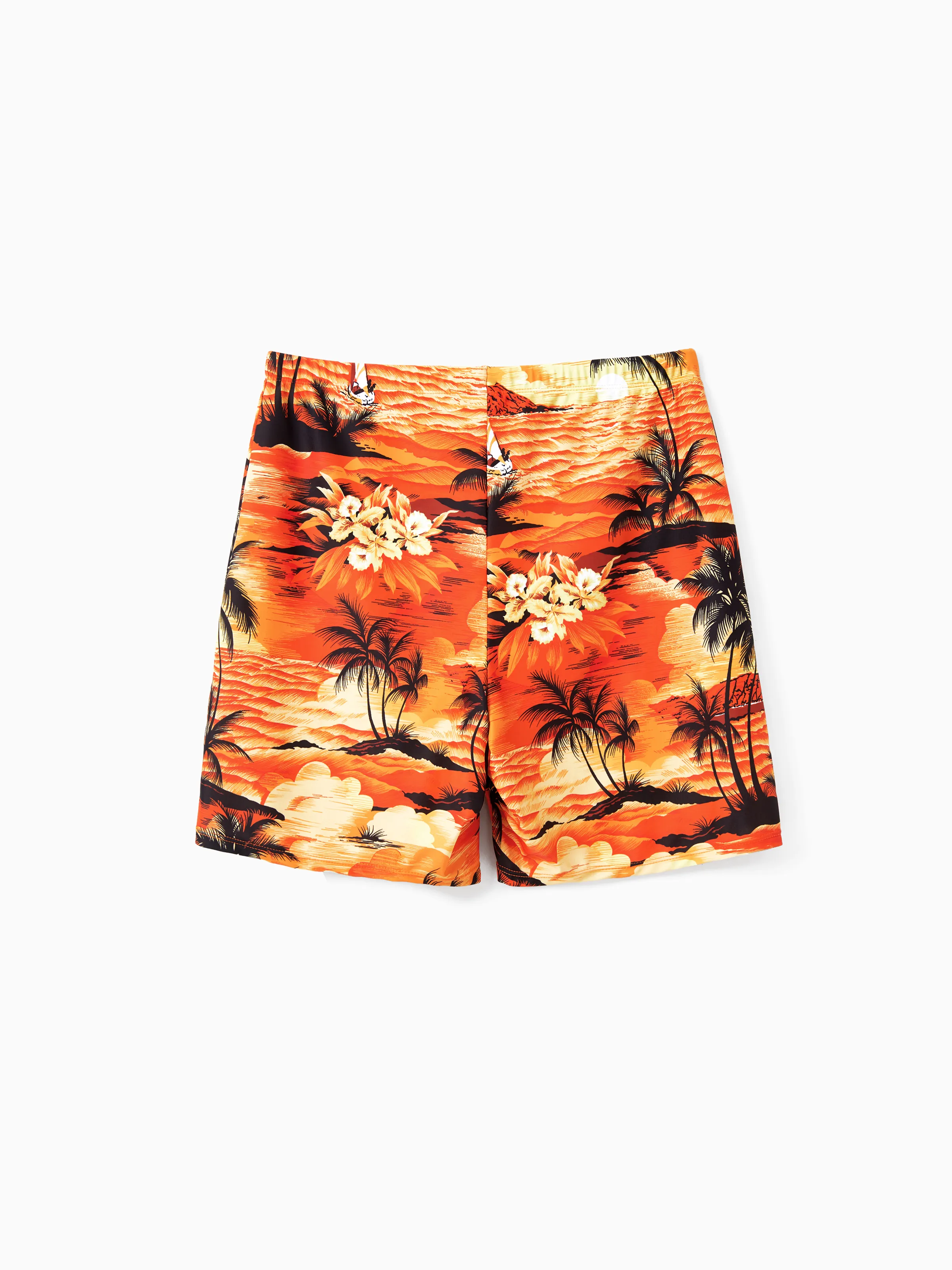 Tropical Hawaiian Swimsuits for Family Matching Swimwear Orange - Image 17