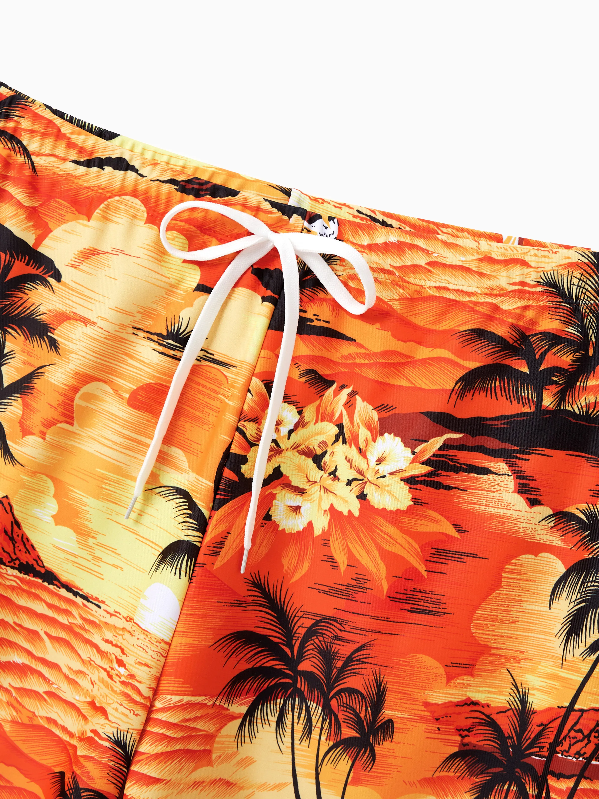 Tropical Hawaiian Swimsuits for Family Matching Swimwear Orange - Image 18