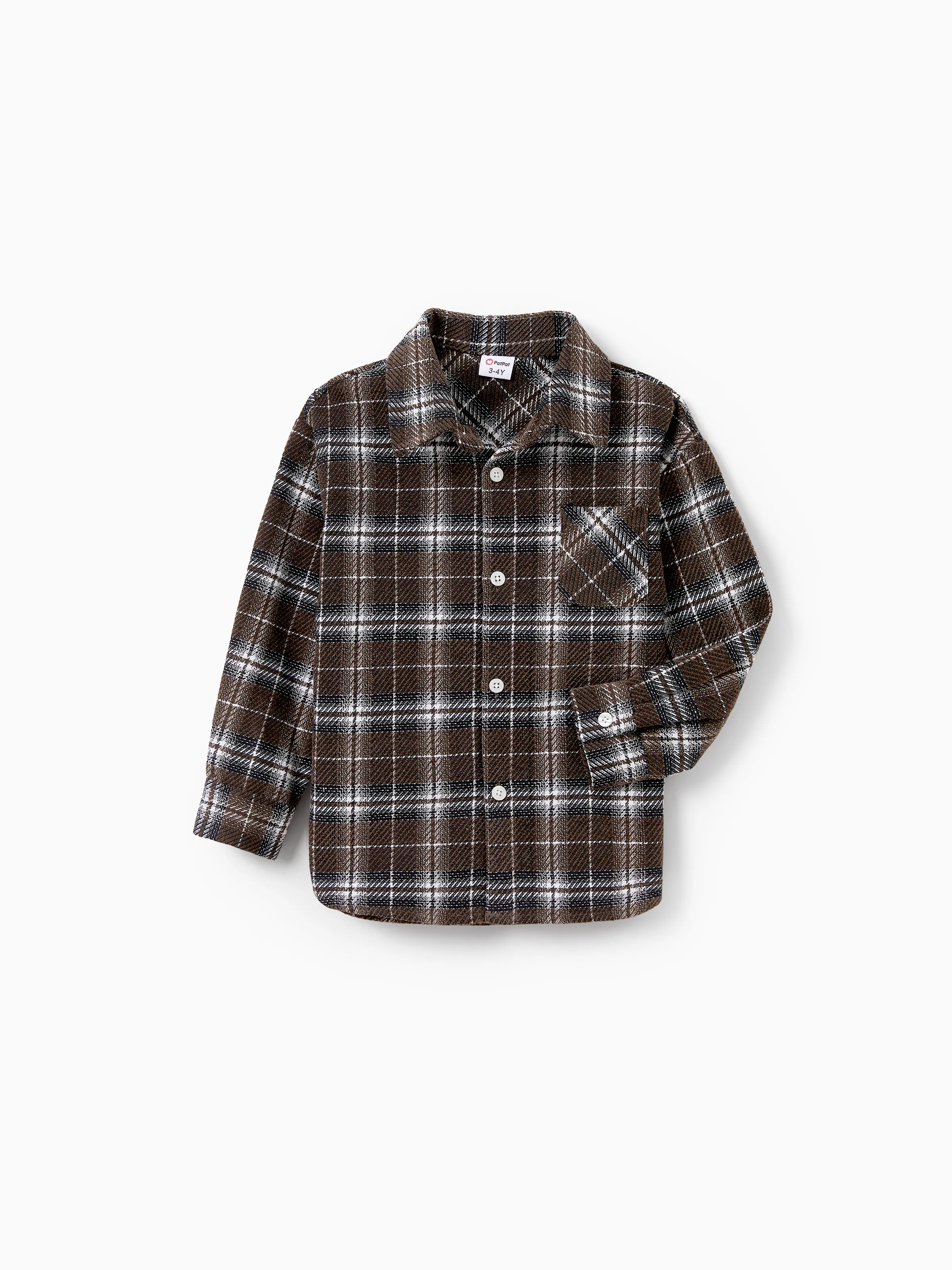 Velvet & Plaid Matching Family Outfits Dad/Son Shirts & Mom/Daughter Velvet Dresses Sets Dark Brown - Image 16